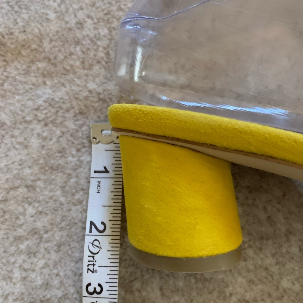 Nine West Suede Yellow Knot Mules - Picture 7 of 7